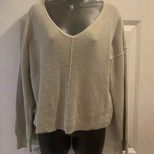 Cotton v neck/v-back sweater